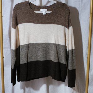 H&M Striped brown sweater